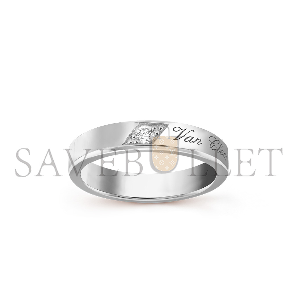 V*N CL*F arpels toujours signature etoiles wedding band, 4 mm vcarp5yw00